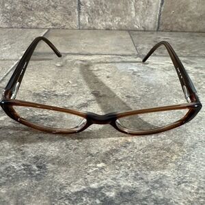 JILL STUART JS 160-2 Brown Crystal Petite Flex Eyeglasses Frames 51-16-130-25 G5